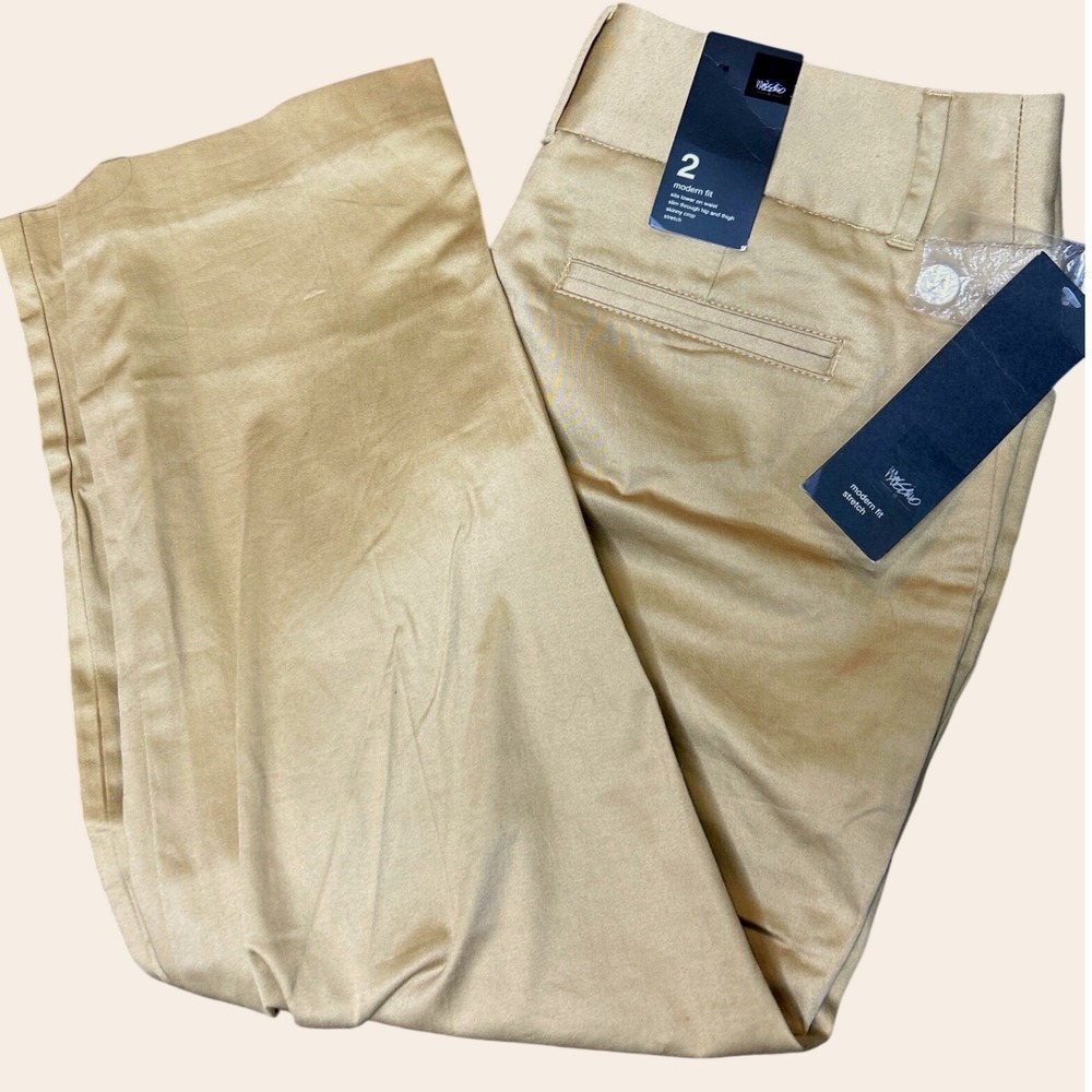 Mossimo Size 2 NEW Modern Fit Skinny Crop Stretch Pants Khaki